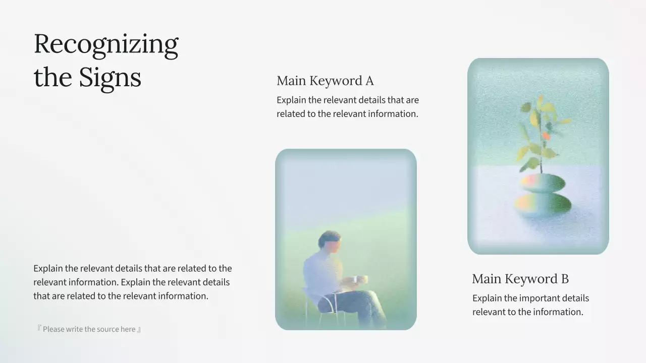 친환경 미니멀리즘 정신 건강 프레젠테이션