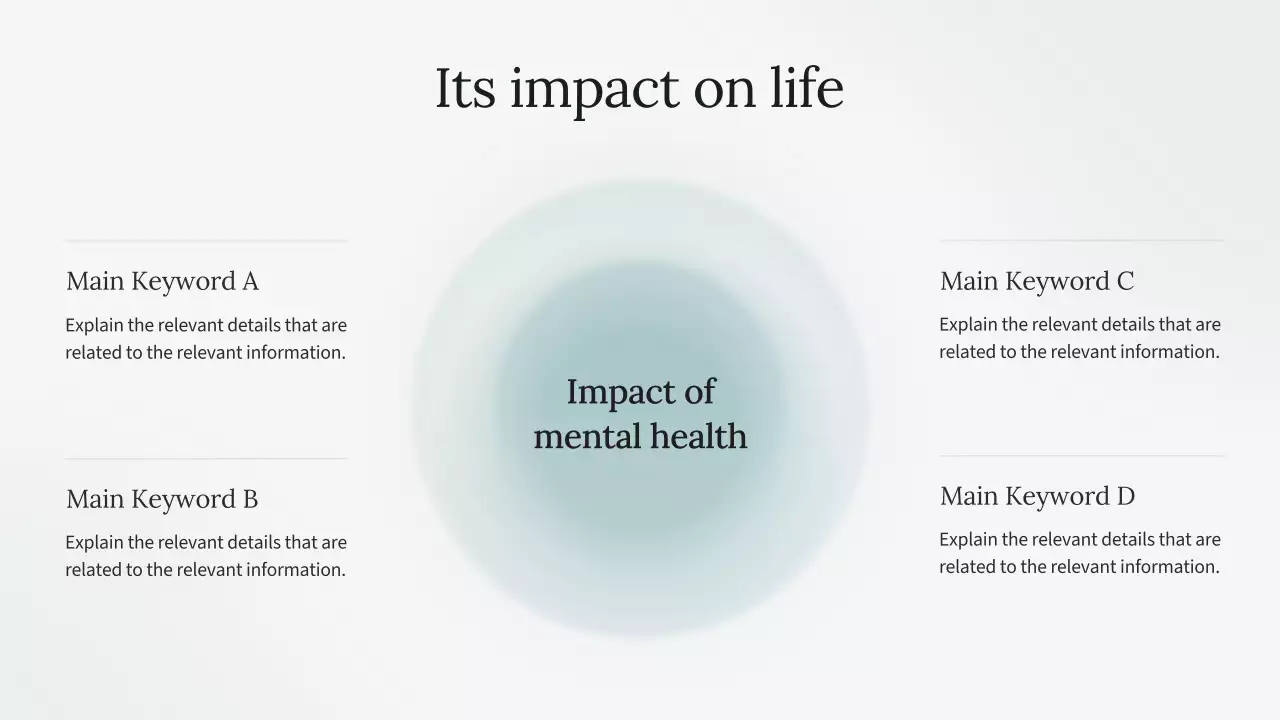 친환경 미니멀리즘 정신 건강 프레젠테이션