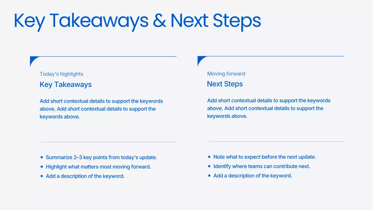 블루 프로페셔널 타운홀 미팅 프레젠테이션