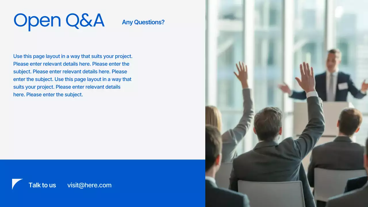 블루 프로페셔널 타운홀 미팅 프레젠테이션