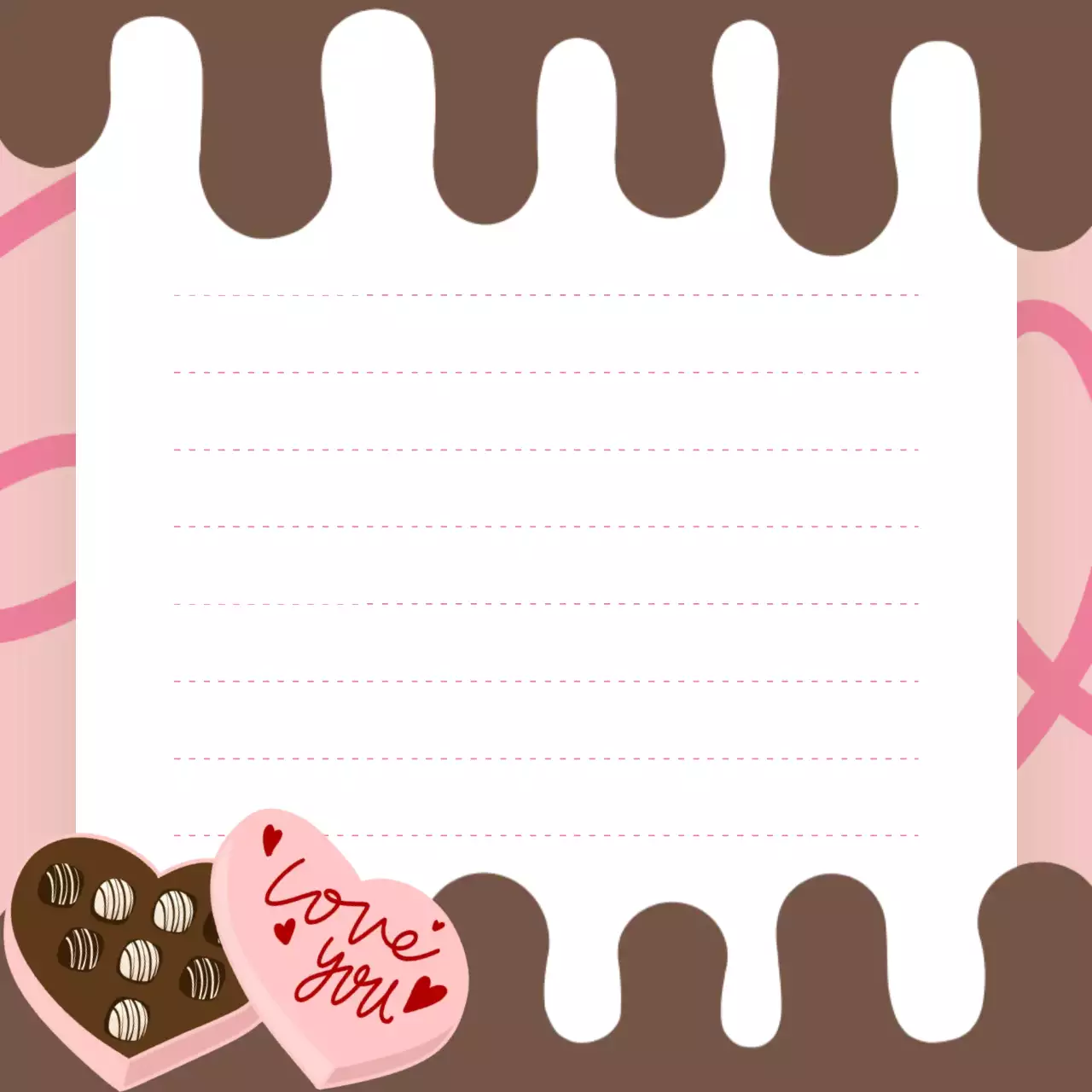 갈색 귀여운 초콜릿