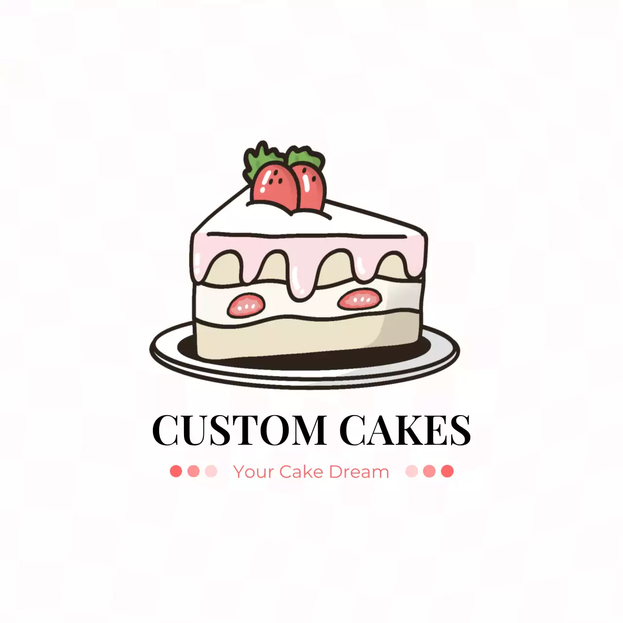 간단한 분홍색 달콤한 케이크 광고