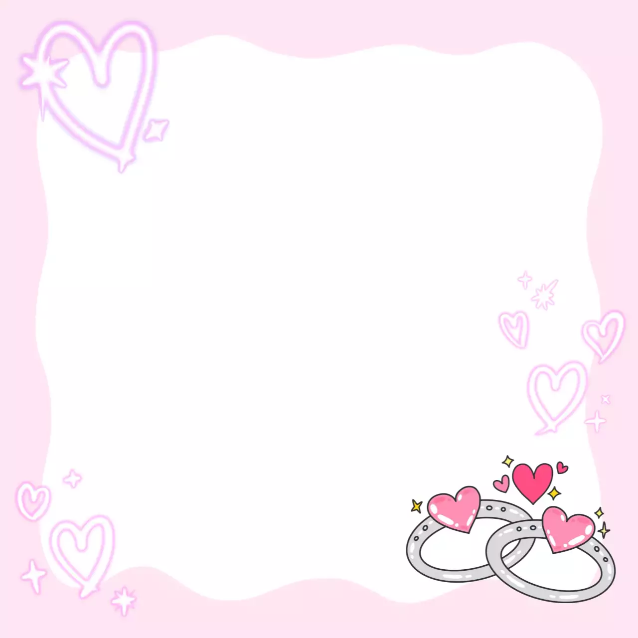 핑크 아기자기한 커플 편지