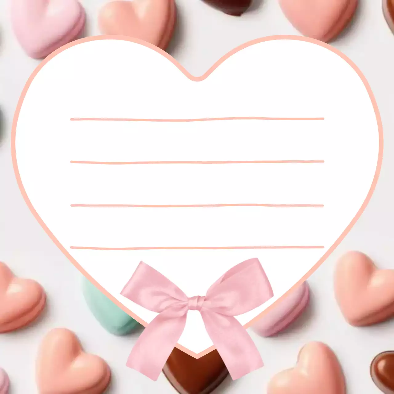 핑크 아기자기한 하트 문구