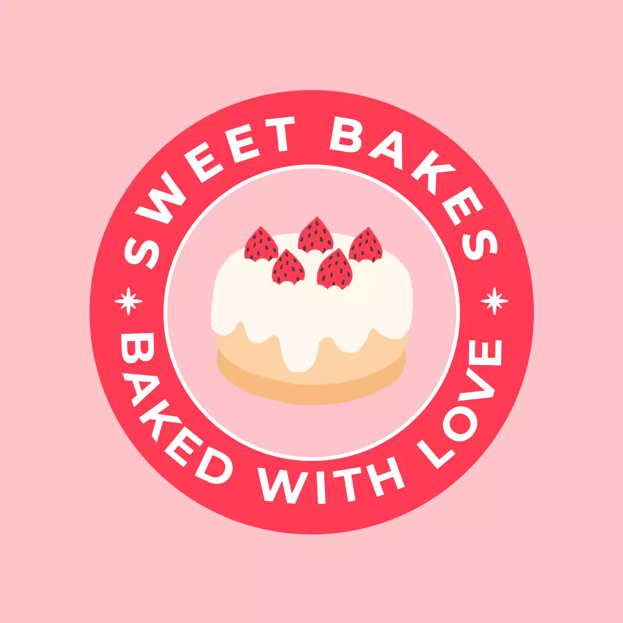 귀여운 핑크 케이크 광고