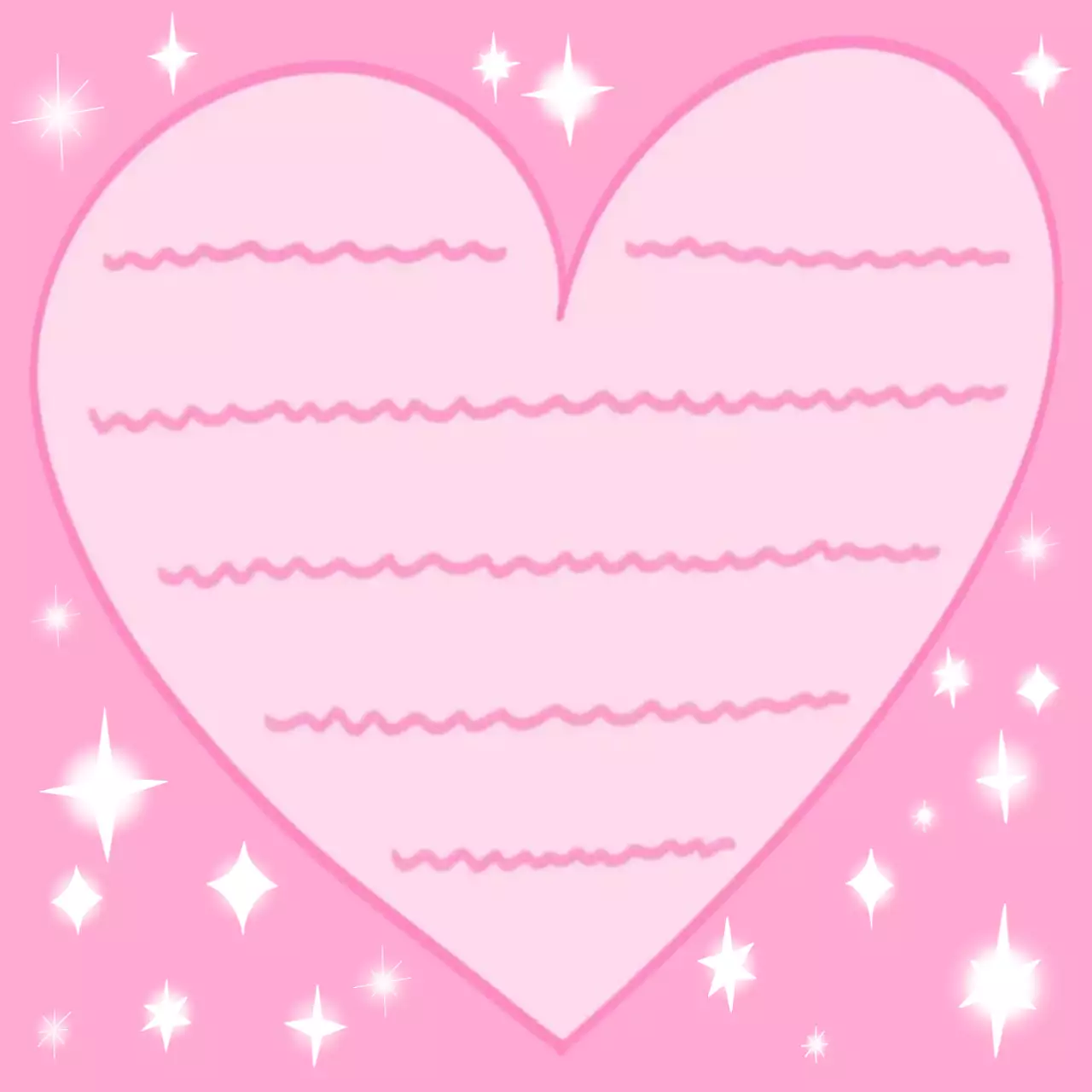 핑크 아기자기한 사랑 편지