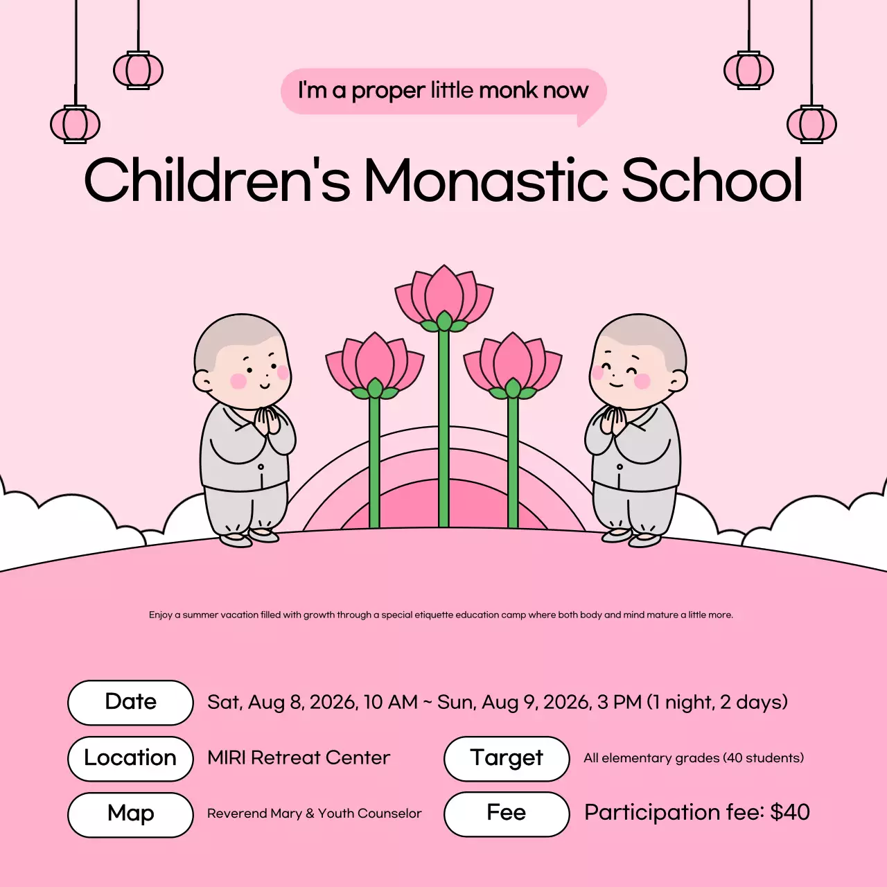 Cẩm nang kỳ nghỉ hè cho bé màu hồng