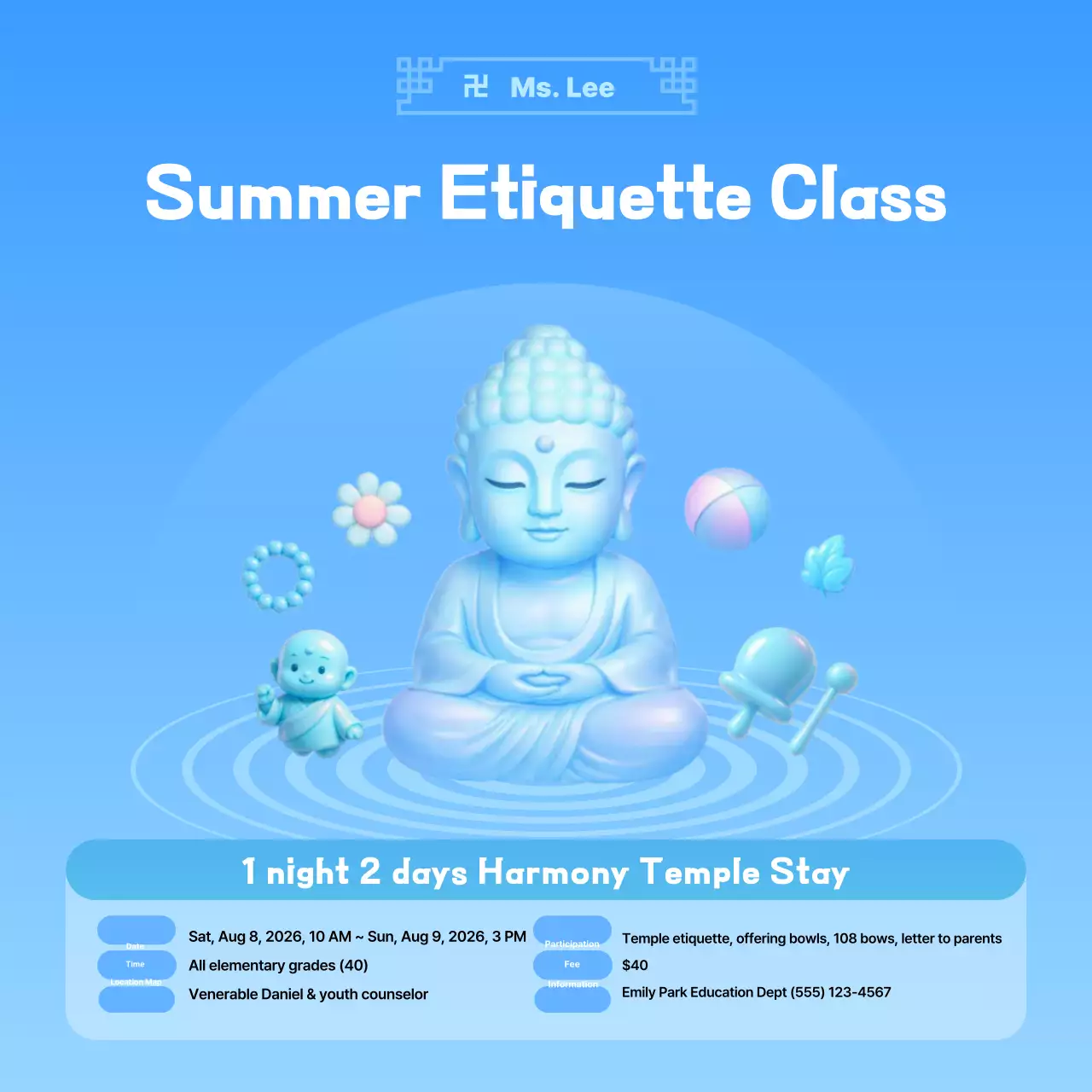 Tuyển sinh học viên của Sky Blue Oriental Training