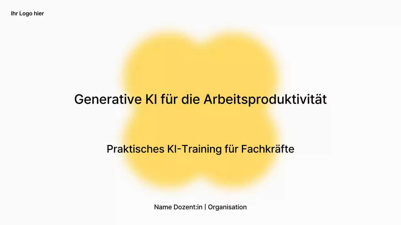 Gelber Kurs für moderne KI