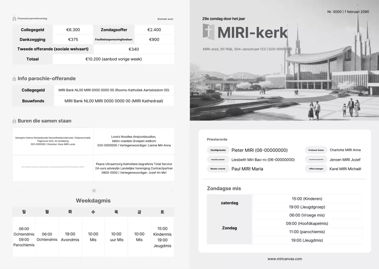 Zwart-wit basisgids voor kerken