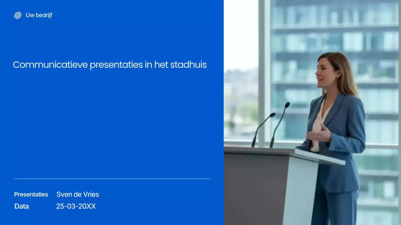 Presentatie van de Blue Professional Town Hall Meeting