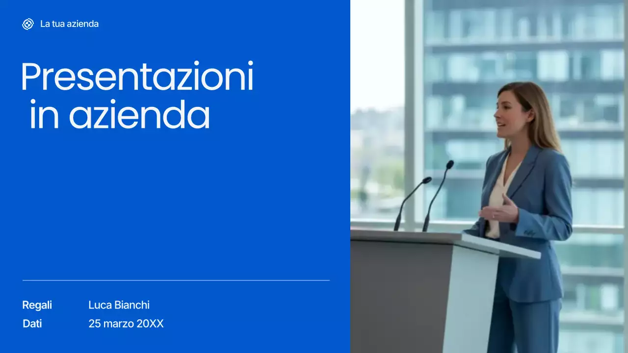 Presentazione dell'incontro del Blue Professional Town Hall