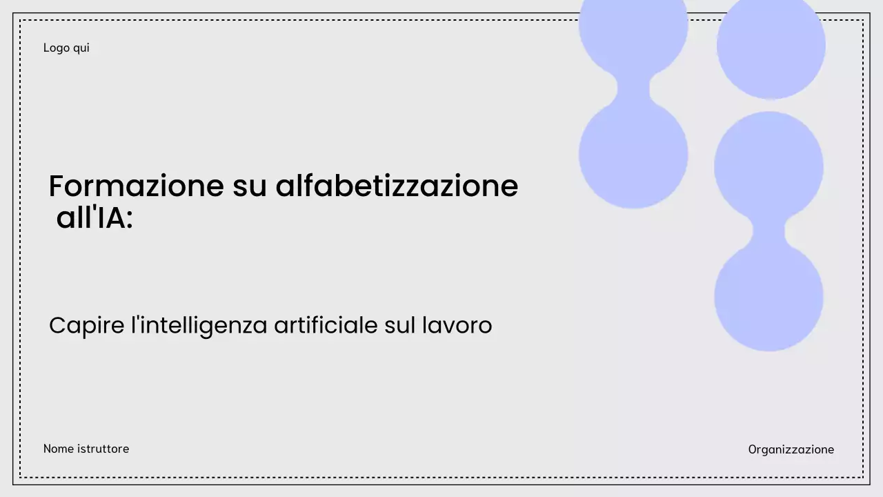 Corso di intelligenza artificiale moderna blu