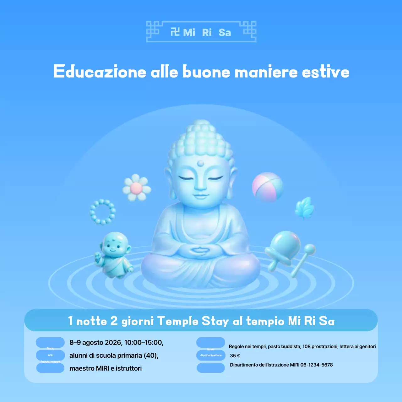 Reclutamento studenti per la formazione orientale Sky Blue