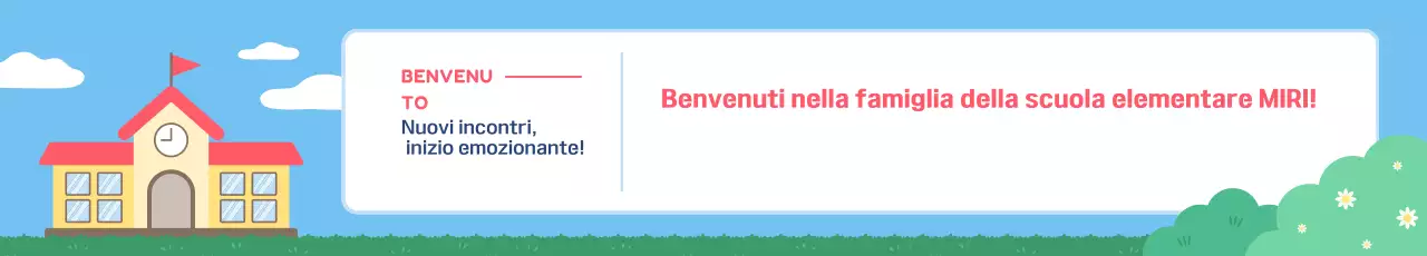 Promozione Scuola Semplice Blu Cielo