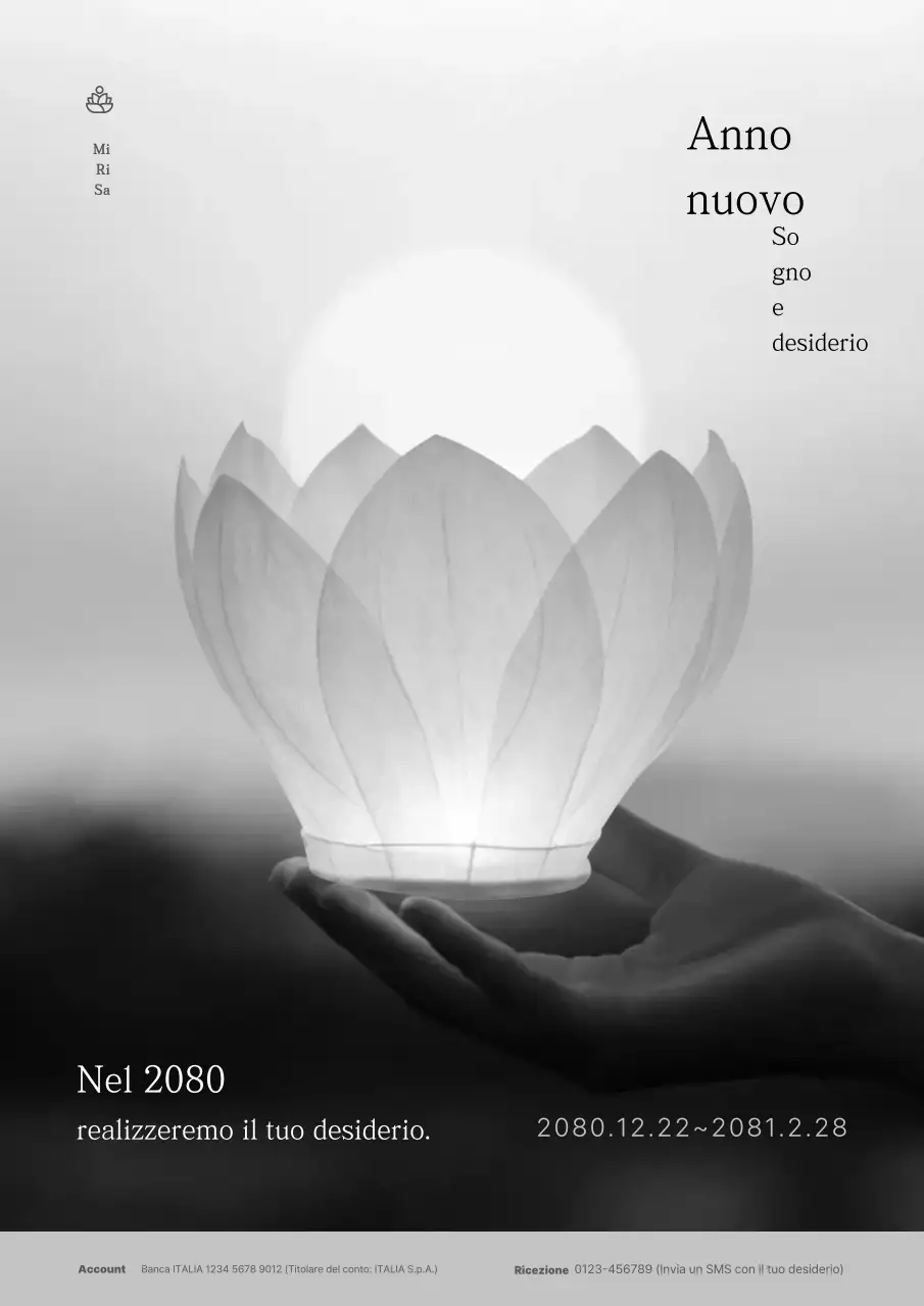 Cerimonia tradizionale di Capodanno in bianco e nero