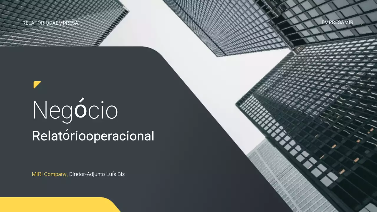 Relatório de Negócios Modernos Cinza