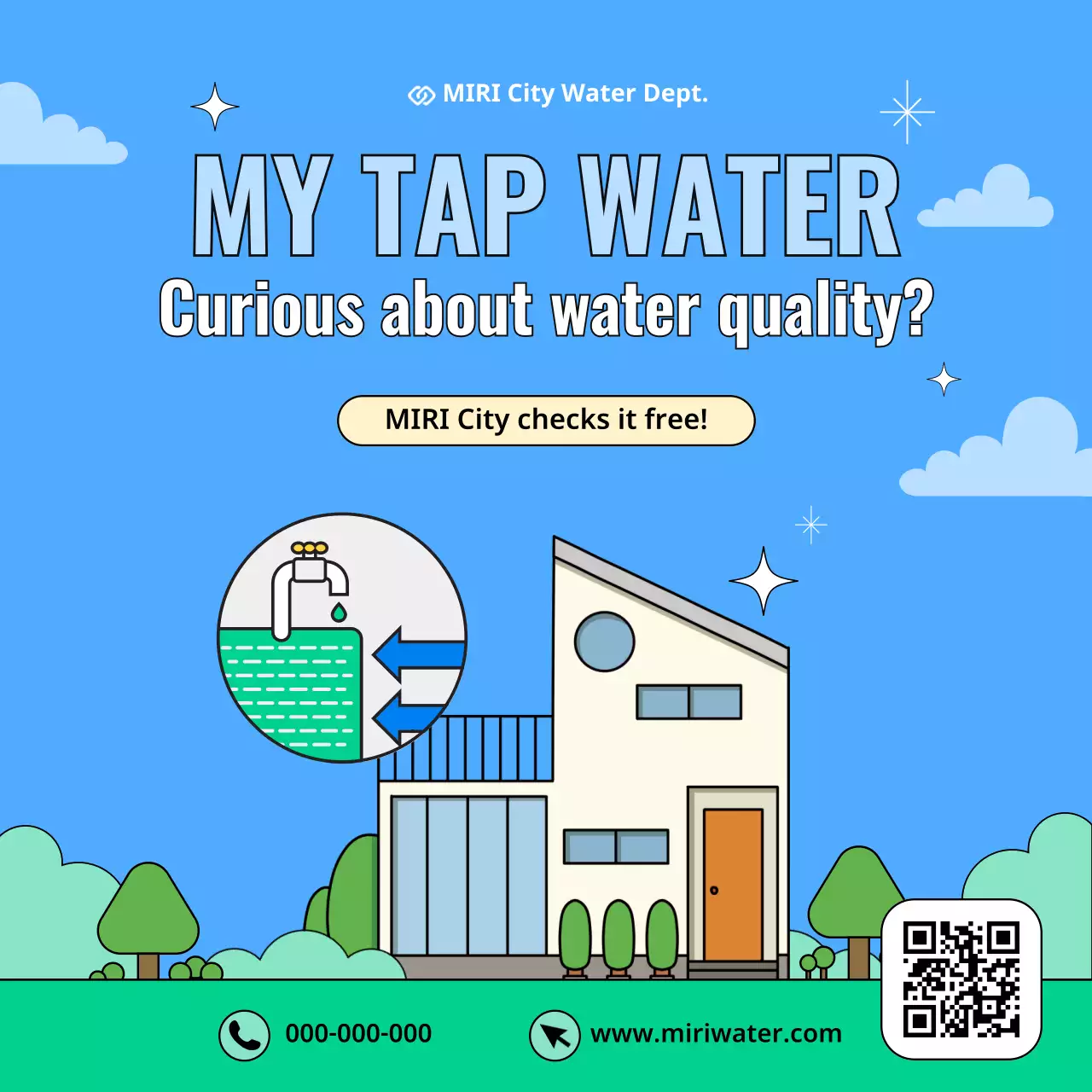 blue modern water quality promotion