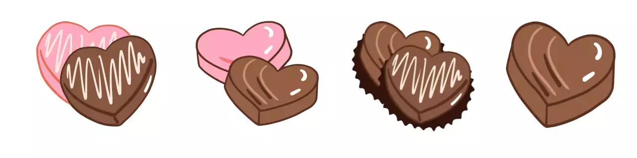 갈색 아기자기한 디저트 굿즈