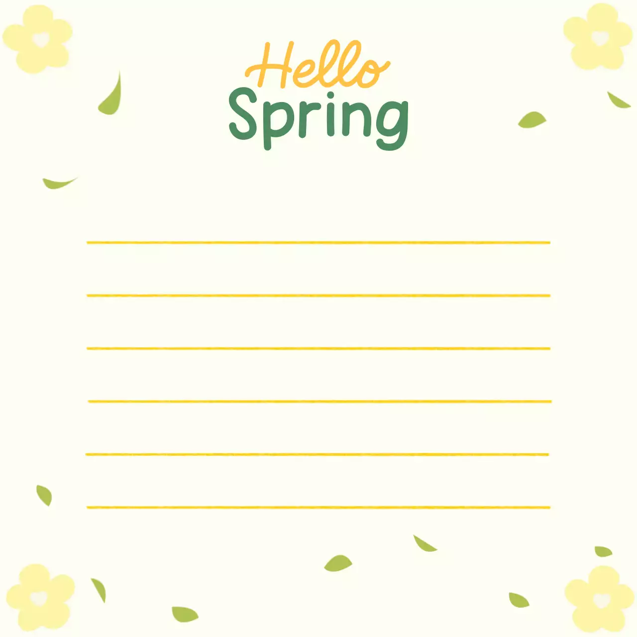 아이보리 심플 봄 메모지