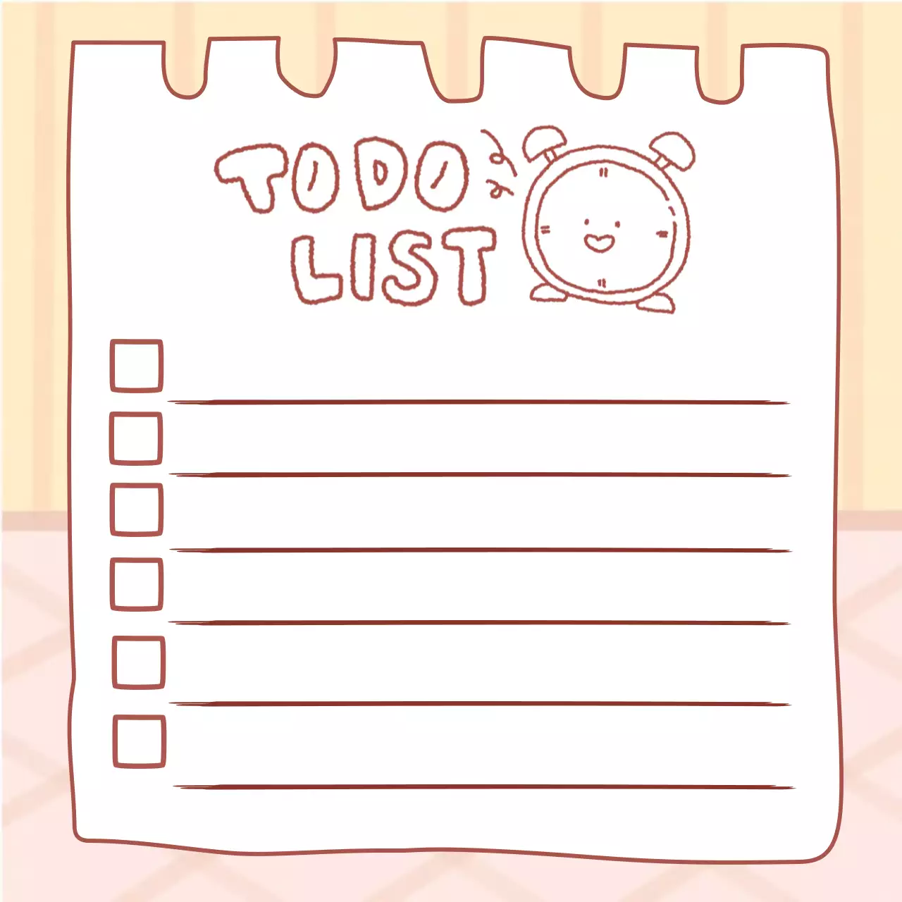 베이지 아기자기한 목록 문구