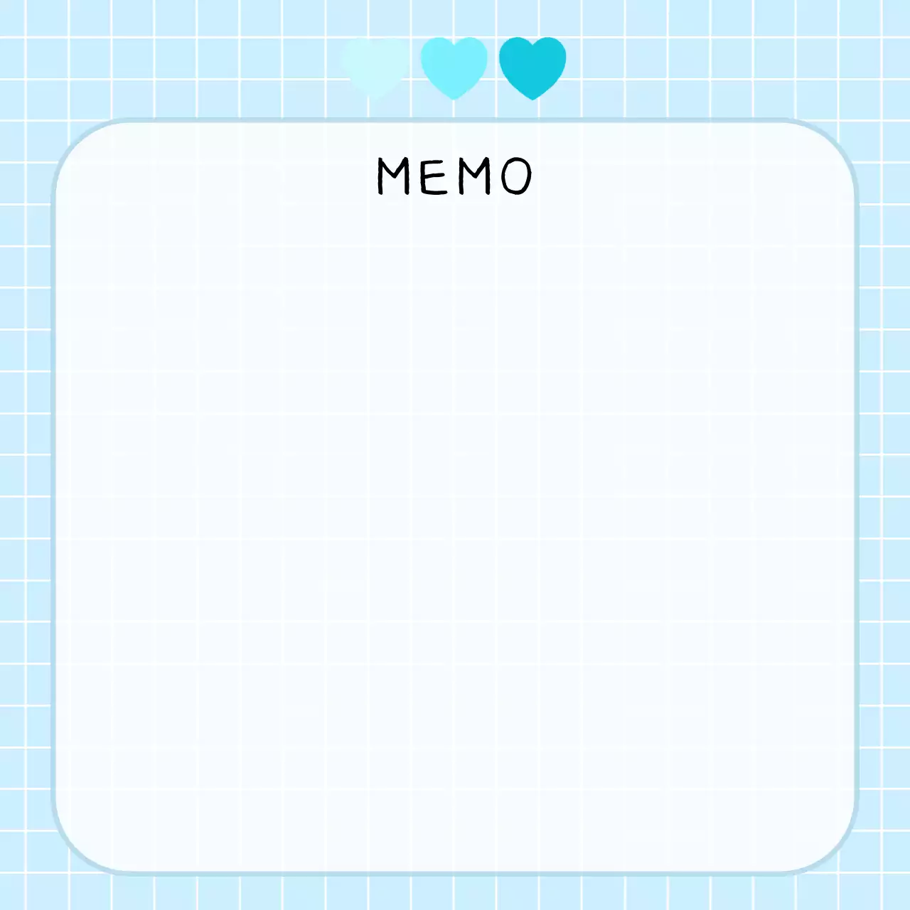 하늘색 심플 메모