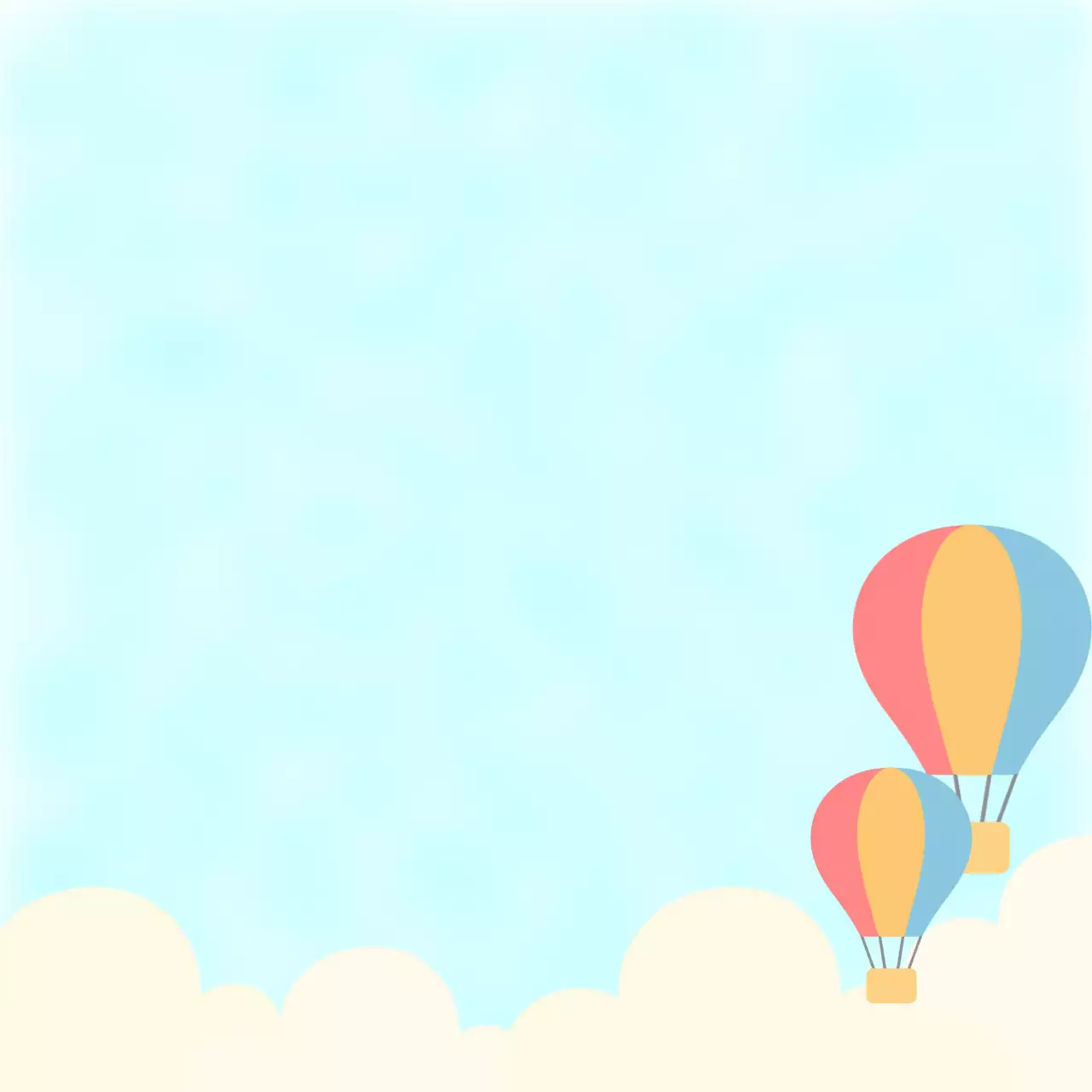 하늘색 심플 여행 포스터 노트