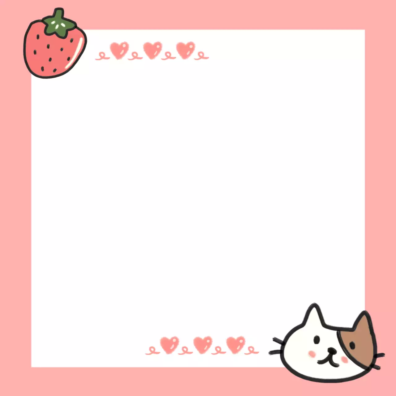 핑크 아기자기한 메모지