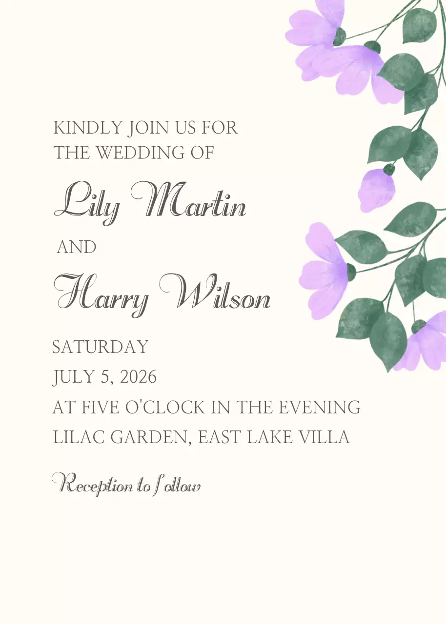 Elegant Purple Florals