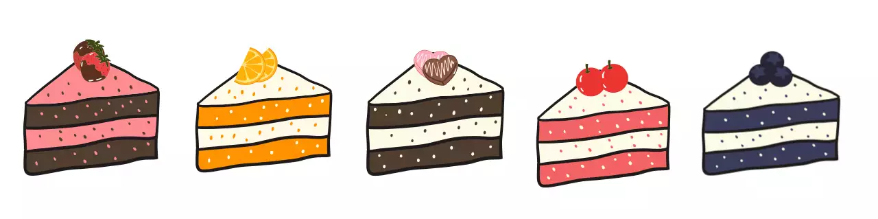 핑크 아기자기한 디저트 스티커