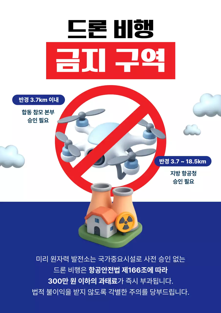 드론비행 금지구역 안내