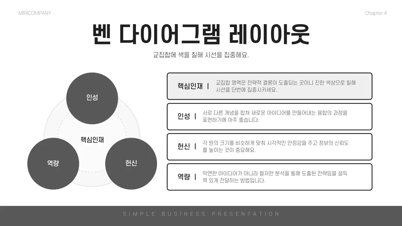 흑백 심플 비즈니스 설명서