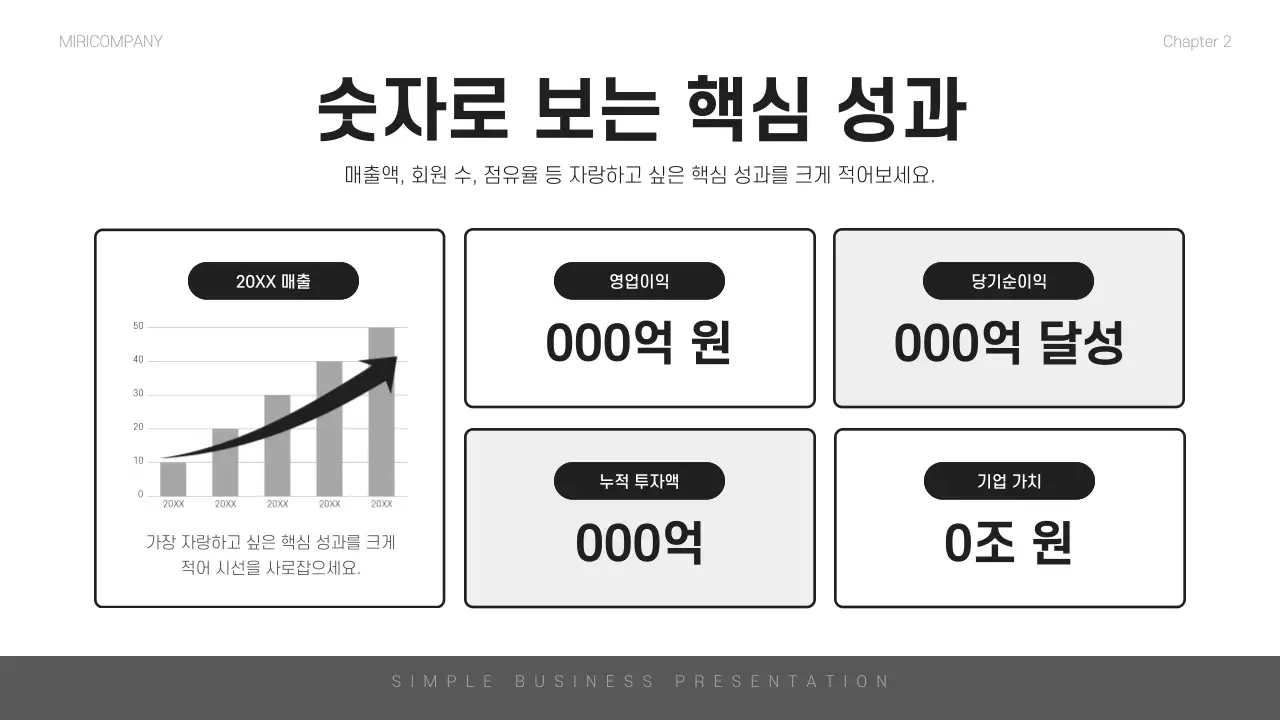 흑백 심플 비즈니스 설명서