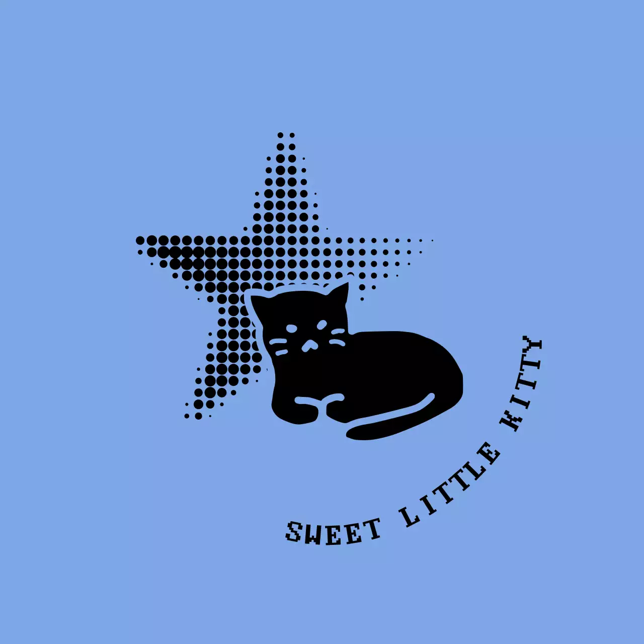 ブルーのかわいい猫ちゃんのコースターグッズ