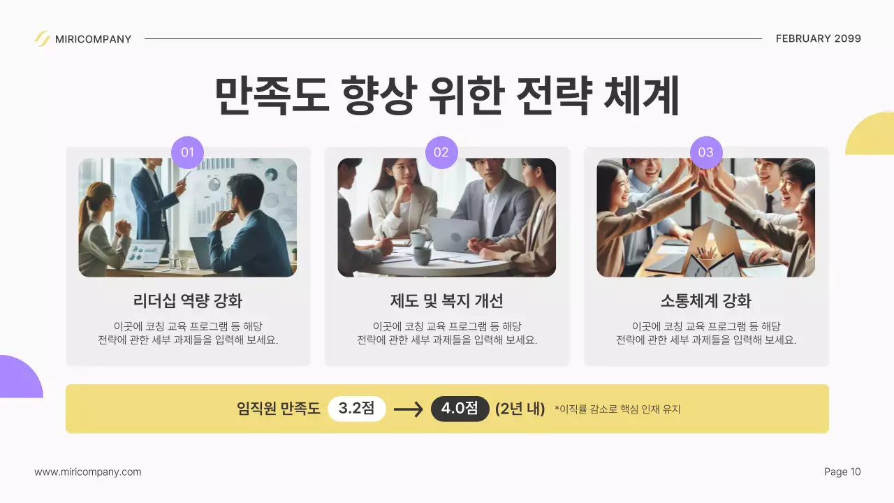 베이지 모던 조직문화 개선 설명