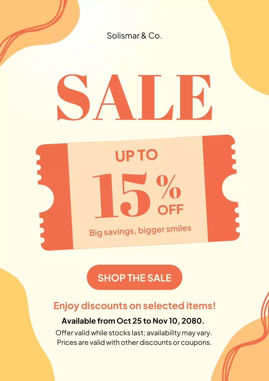 Pôster promocional moderno bege