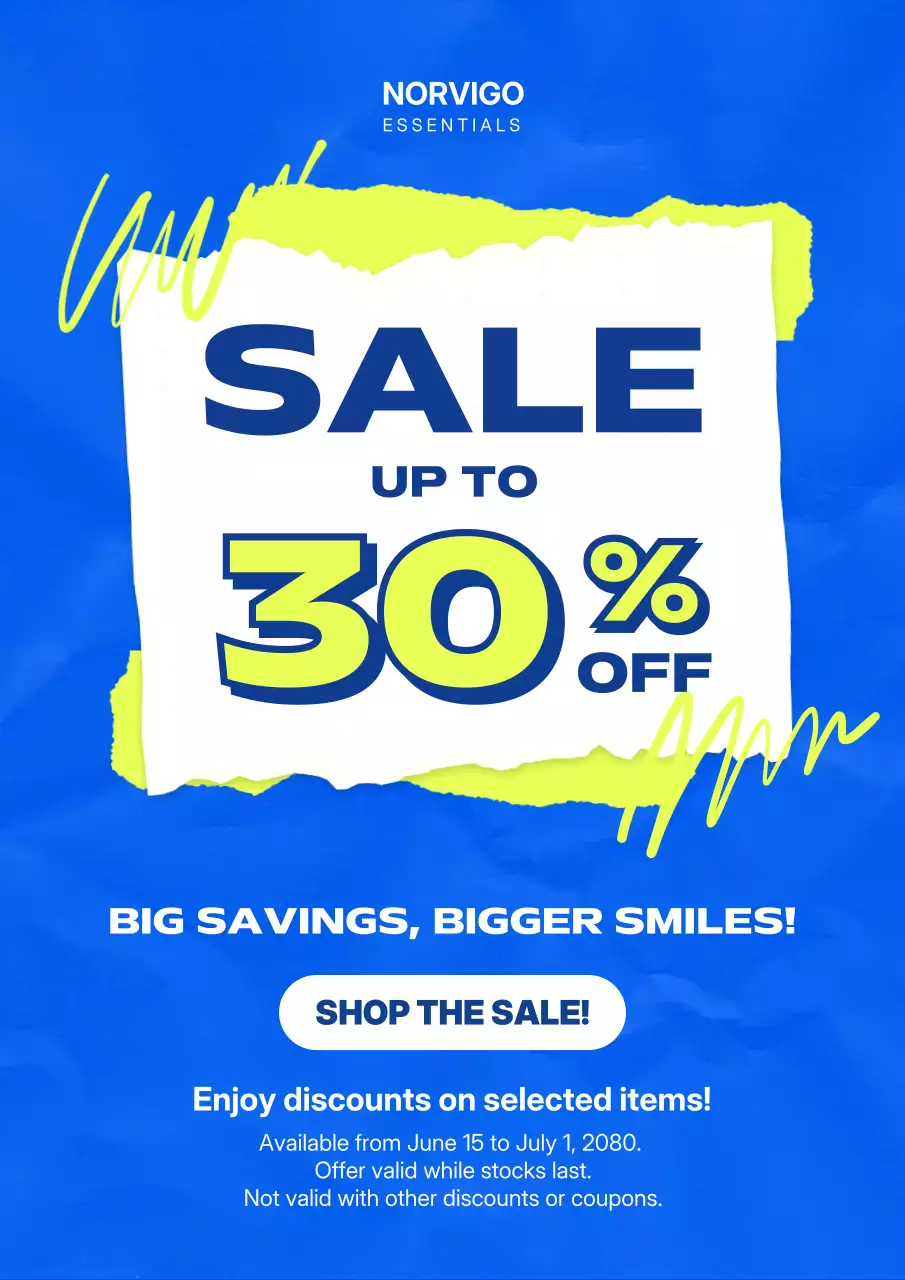 Promoção de Vendas Blue Modern