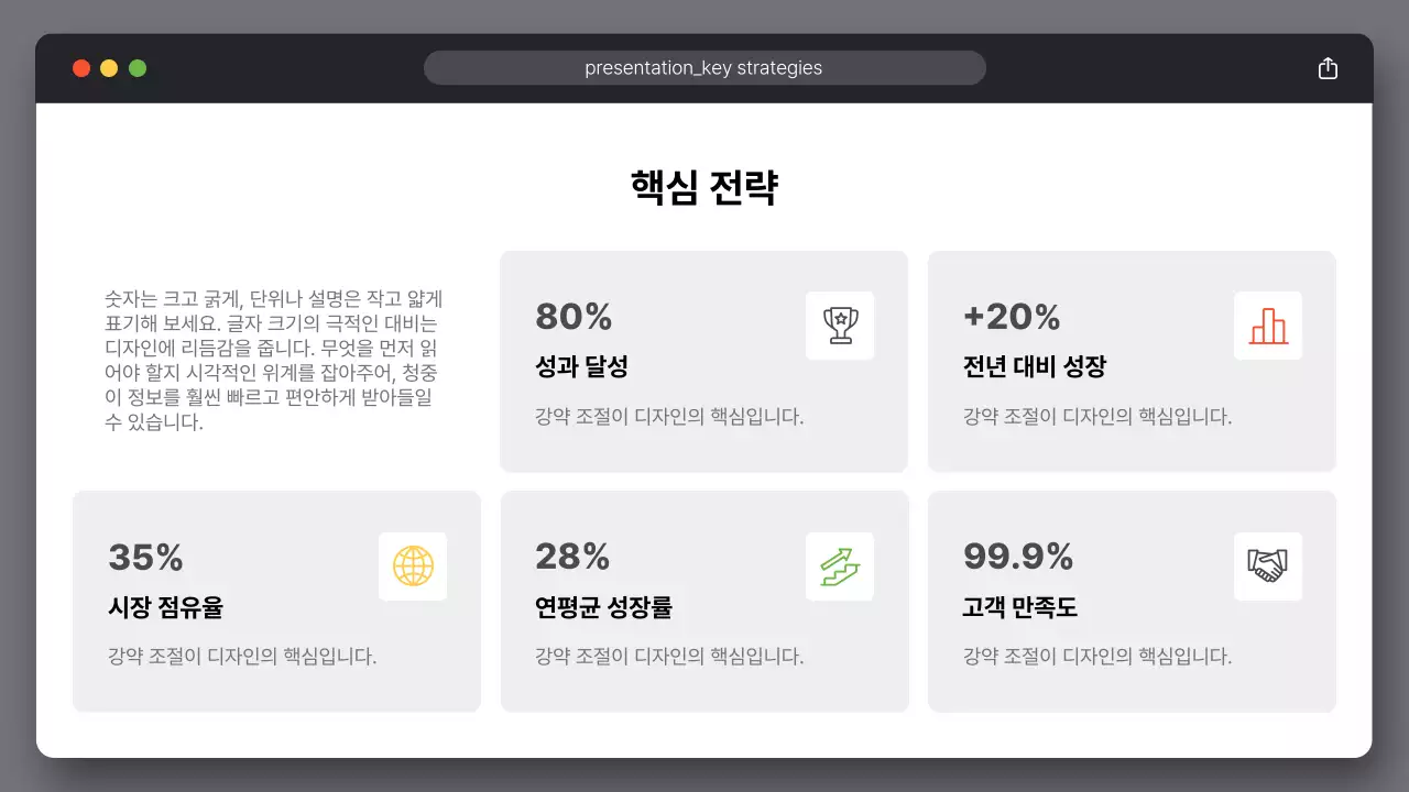 흰색 심플 비즈니스 설명서