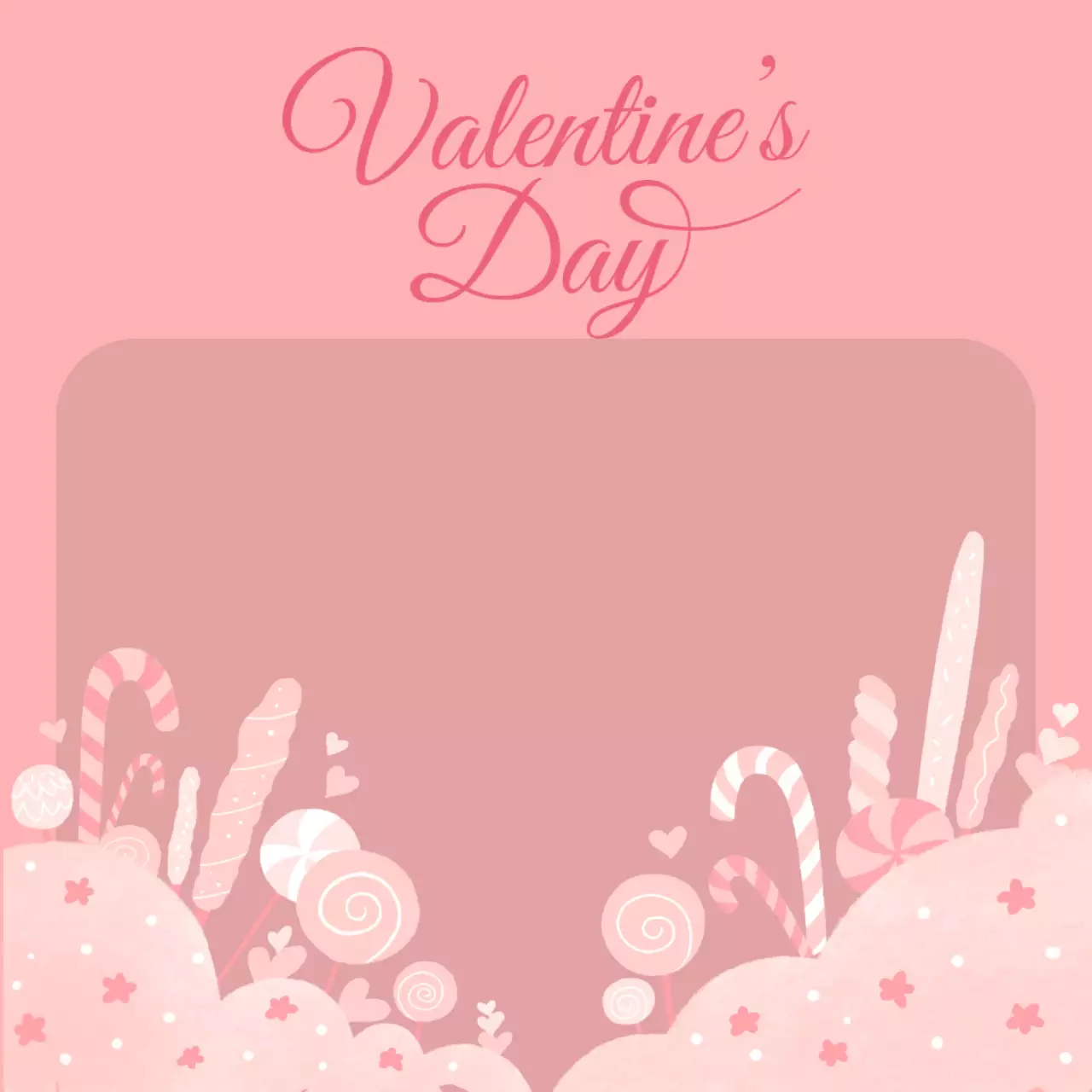 핑크 아기자기한 발렌타인데이 카드