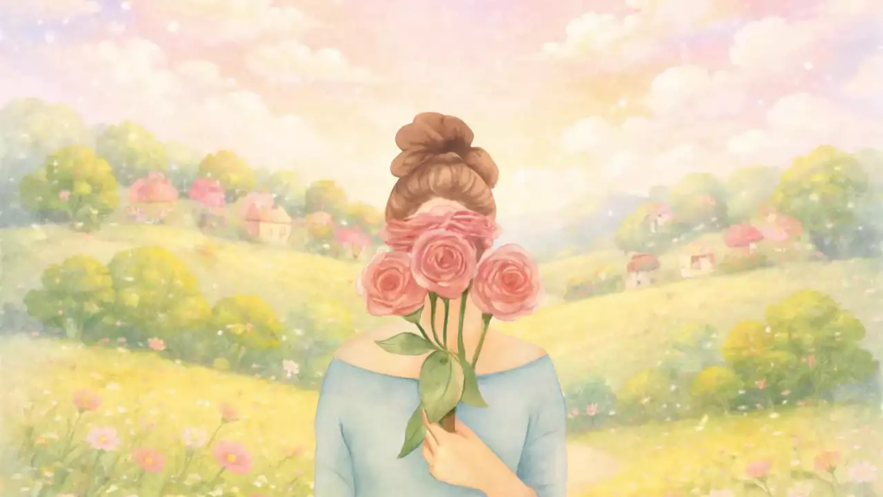 연보라 아기자기한 자연 엽서