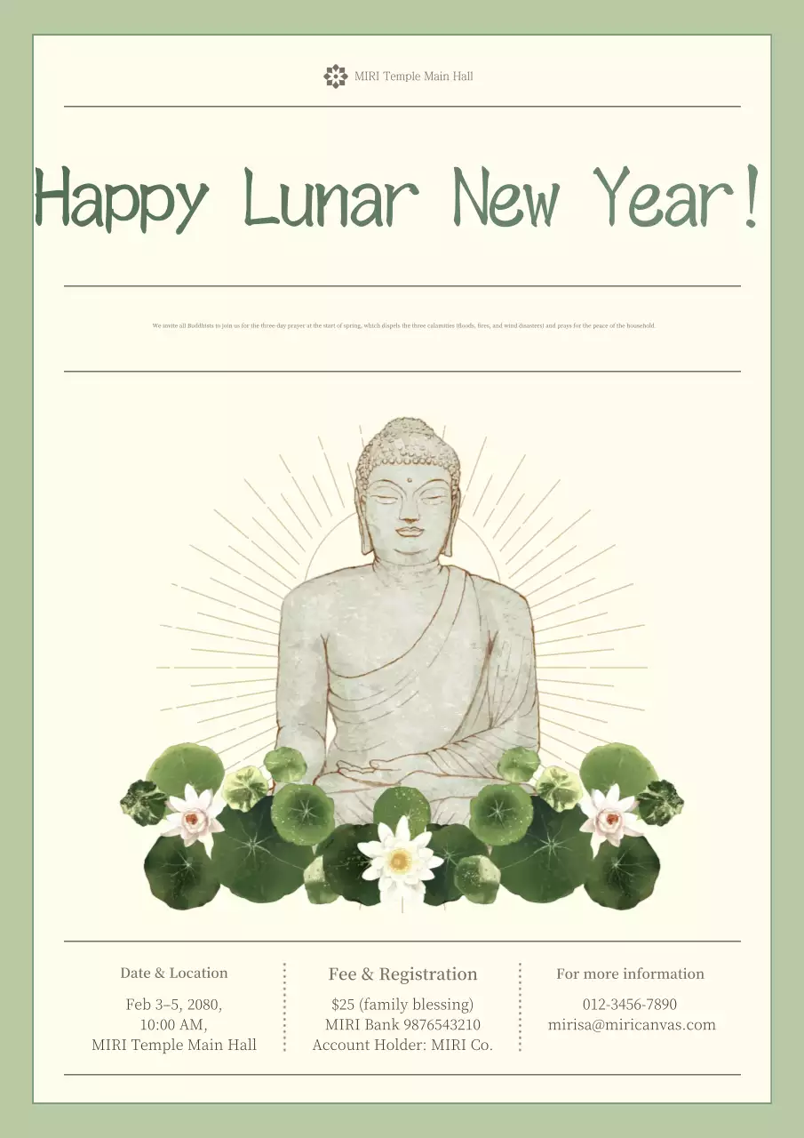 Kaki Traditional Buddhist Invitation