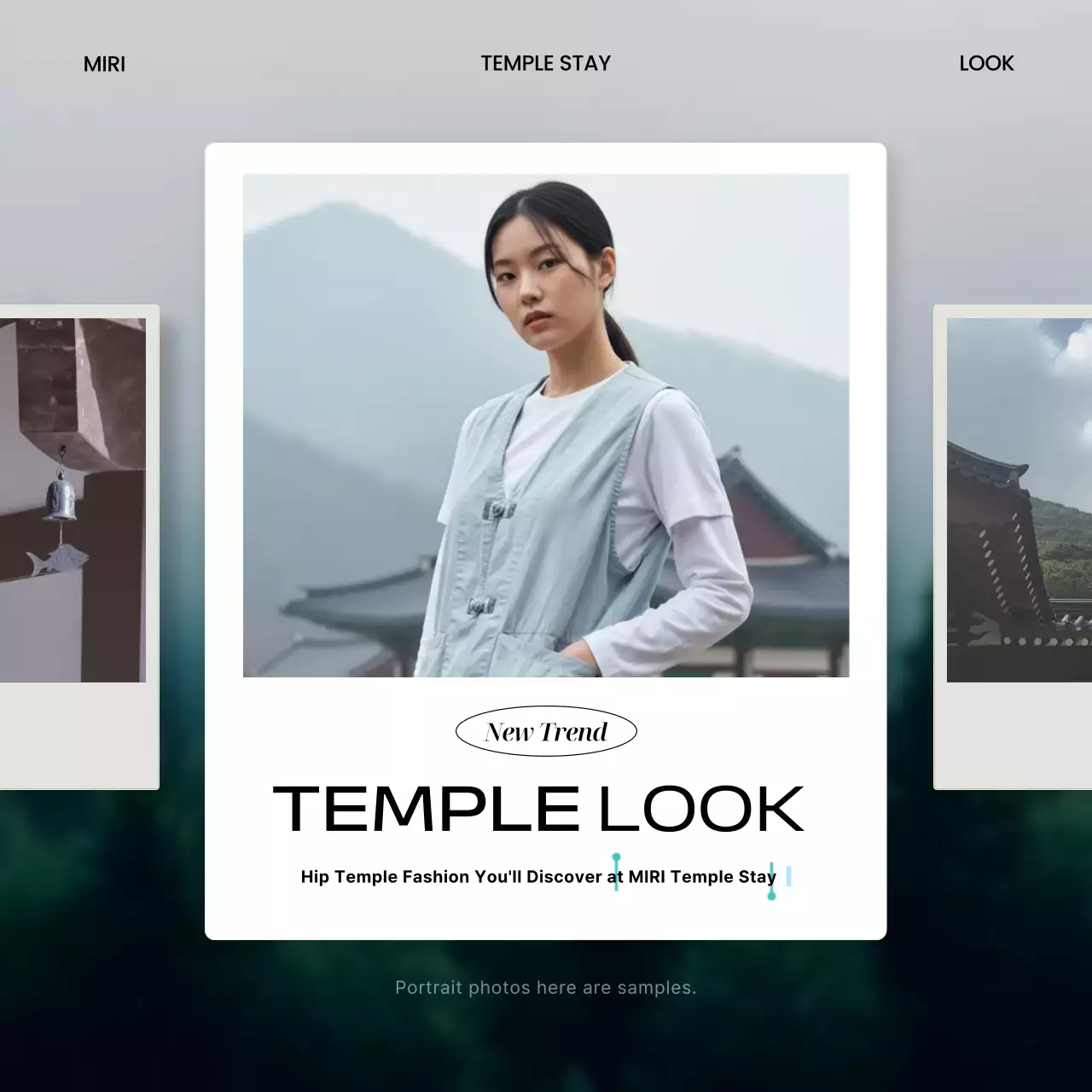 Quảng cáo thời trang hiện đại màu xám