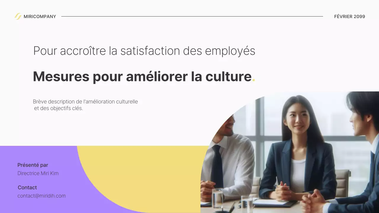 Amélioration de la culture organisationnelle moderne beige expliquée