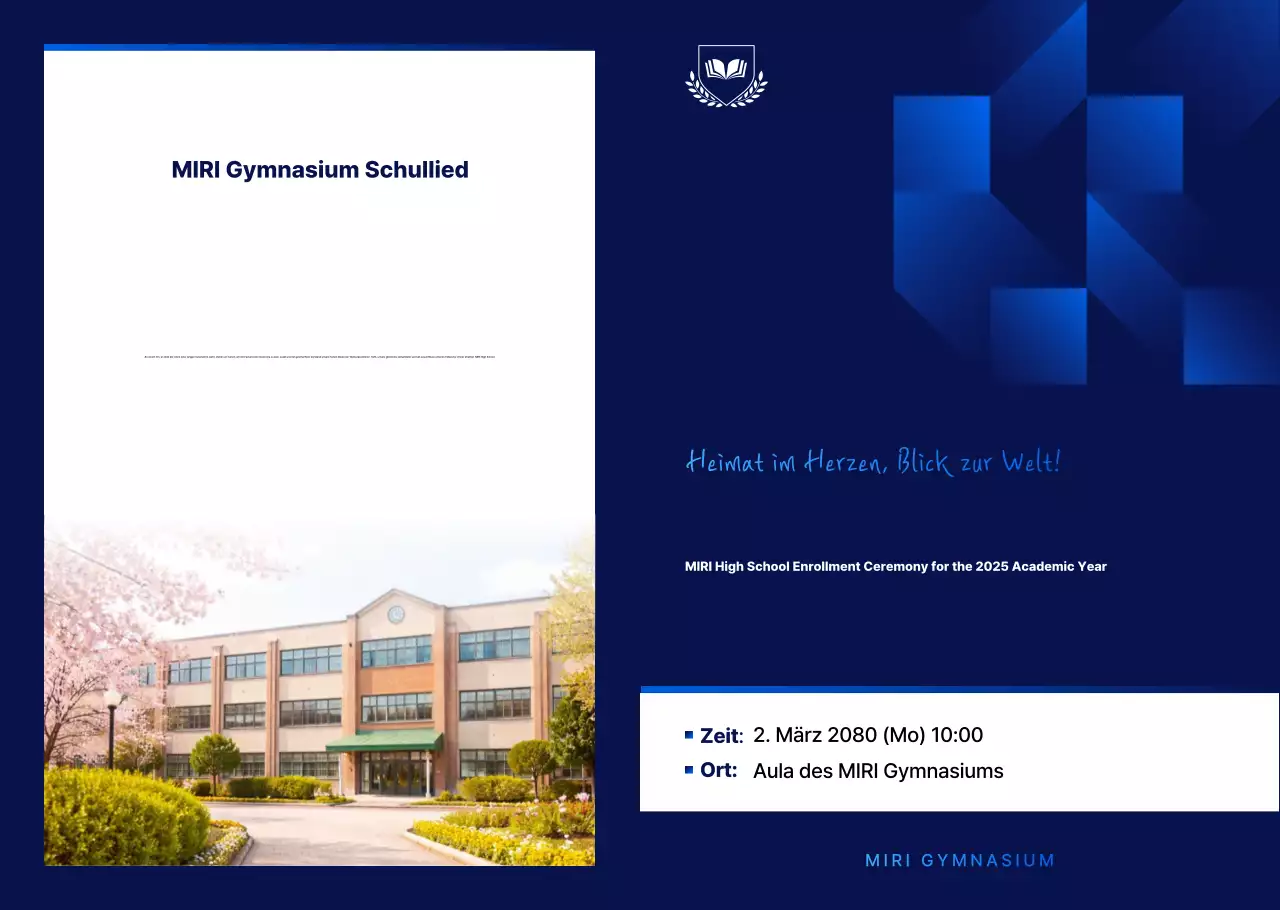 Blue Simple School Veranstaltungsleitfaden