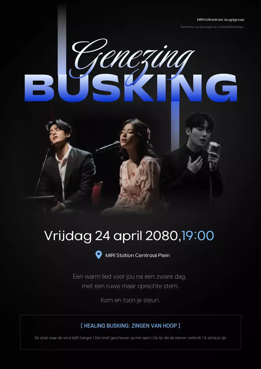 Promotie van optredens van moderne zwarte muziek