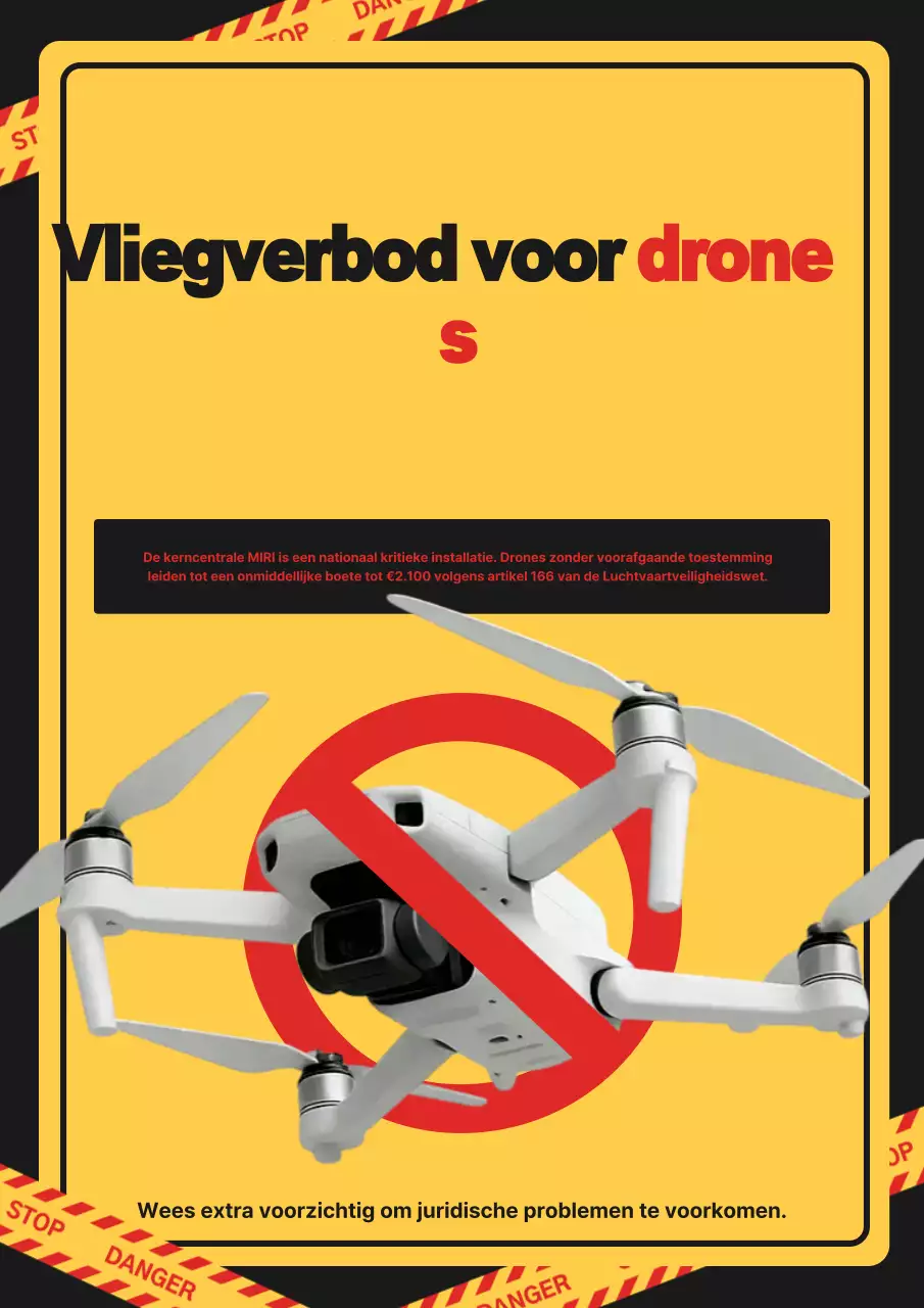 Informatie over zones waar dronevluchten verboden zijn