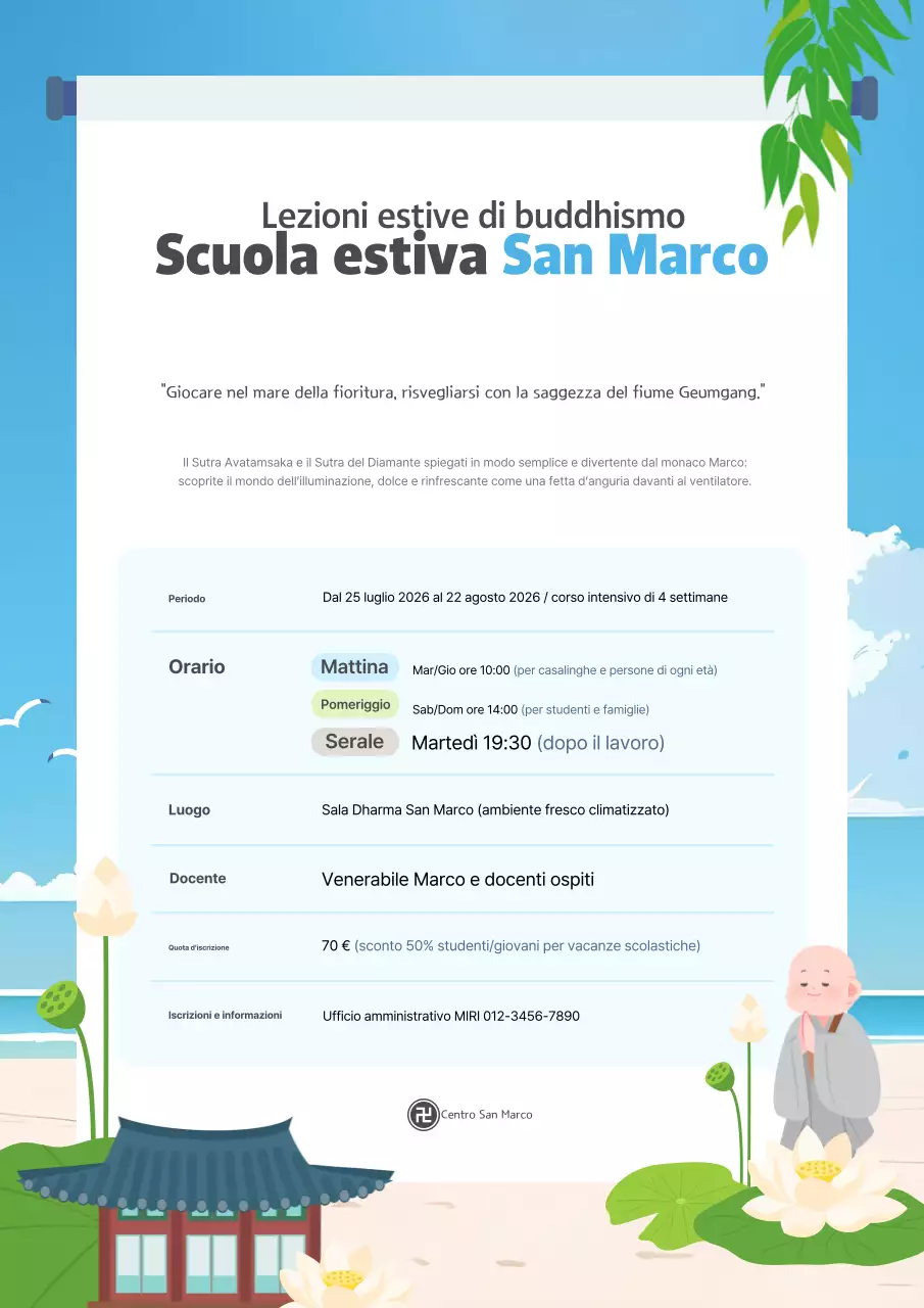 Promozione della guida educativa Sky Blue Clean