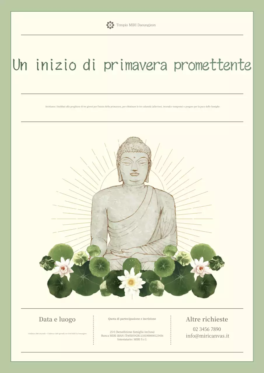 Invito buddista tradizionale Kaki