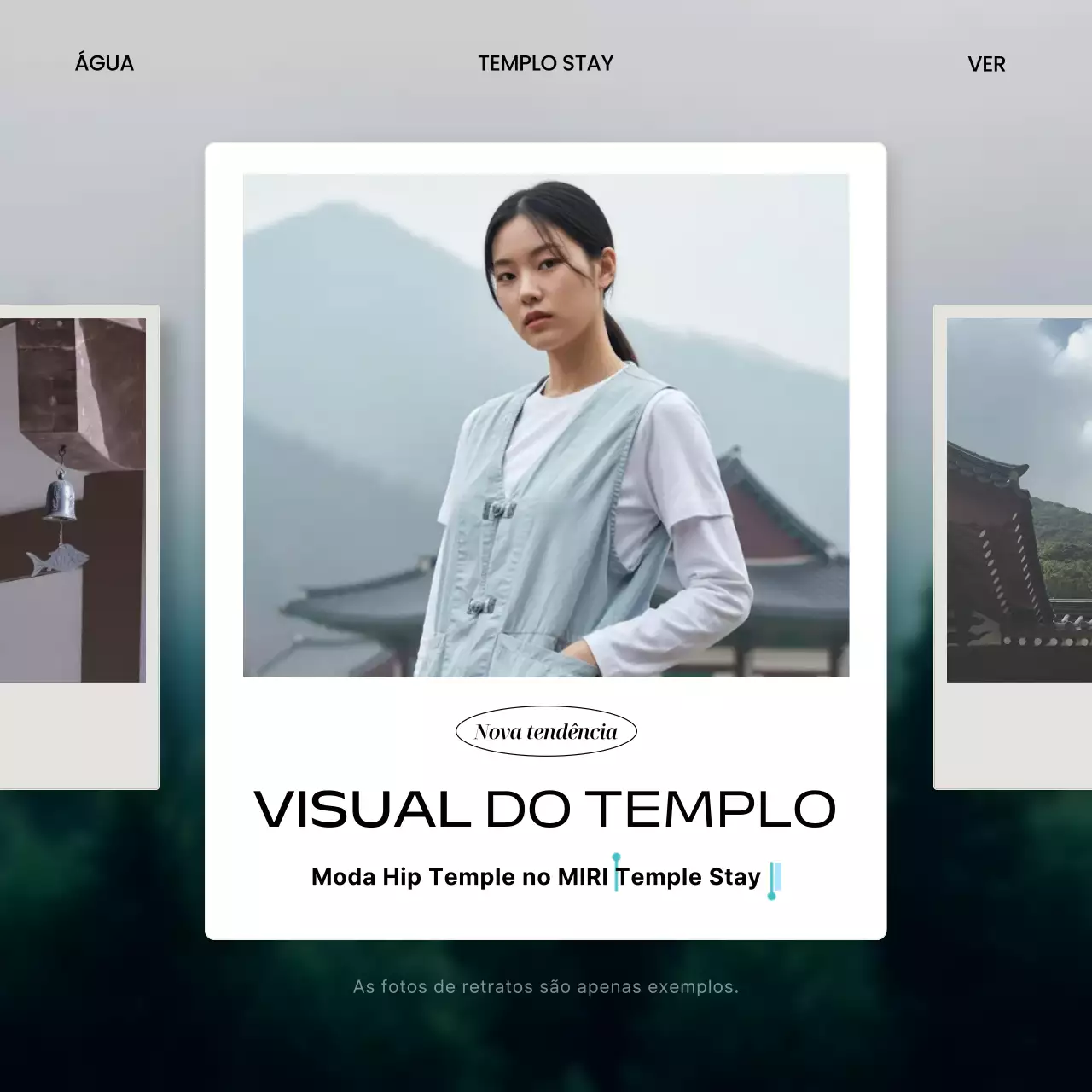 Anúncio de moda moderna em tons de cinza