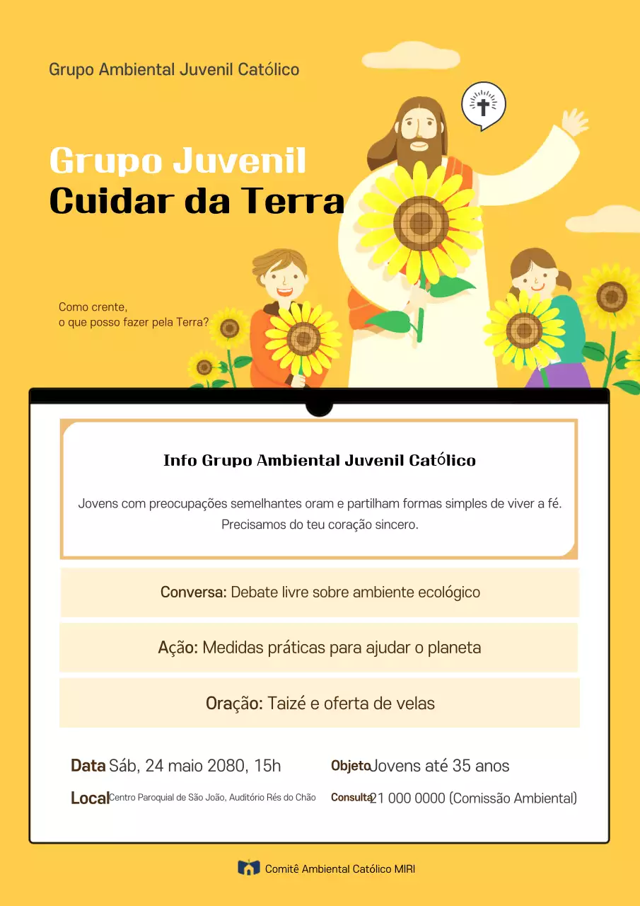 Recrutamento para a Campanha Ambiental Simples Amarela